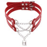Joy Jewels Collier Ras de cou Pendant Lock Rouge